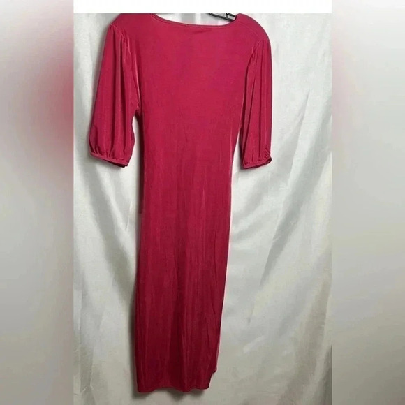 BOOHOO bodycon barbiecore dress! NWT wrap overlay,fuchsia,supplice,event,sexy - Picture 14 of 15